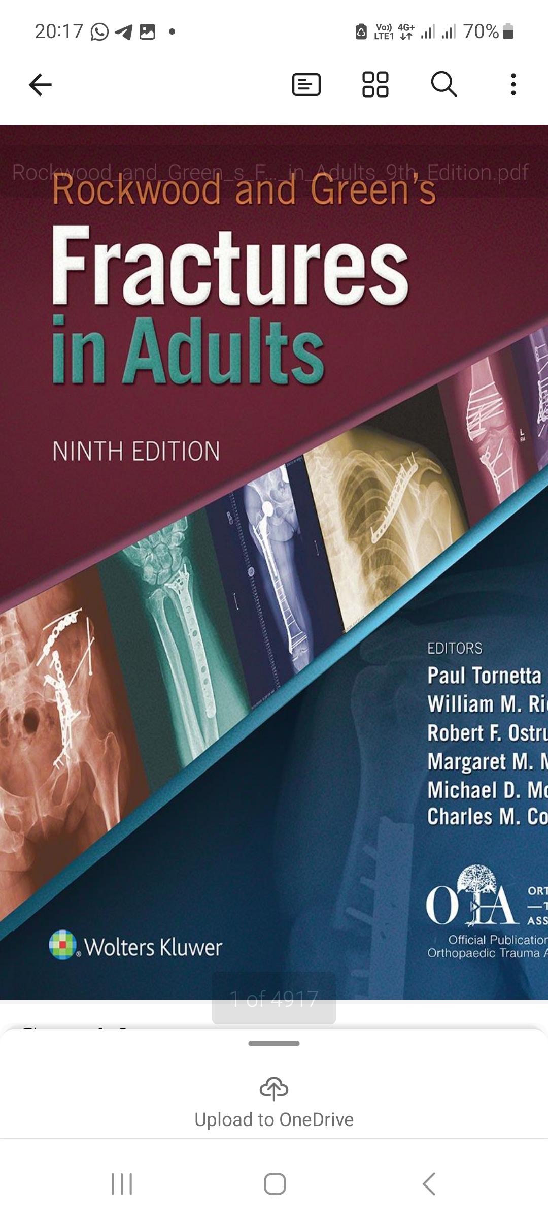 كتاب روكوود لجراحة العظام 2020